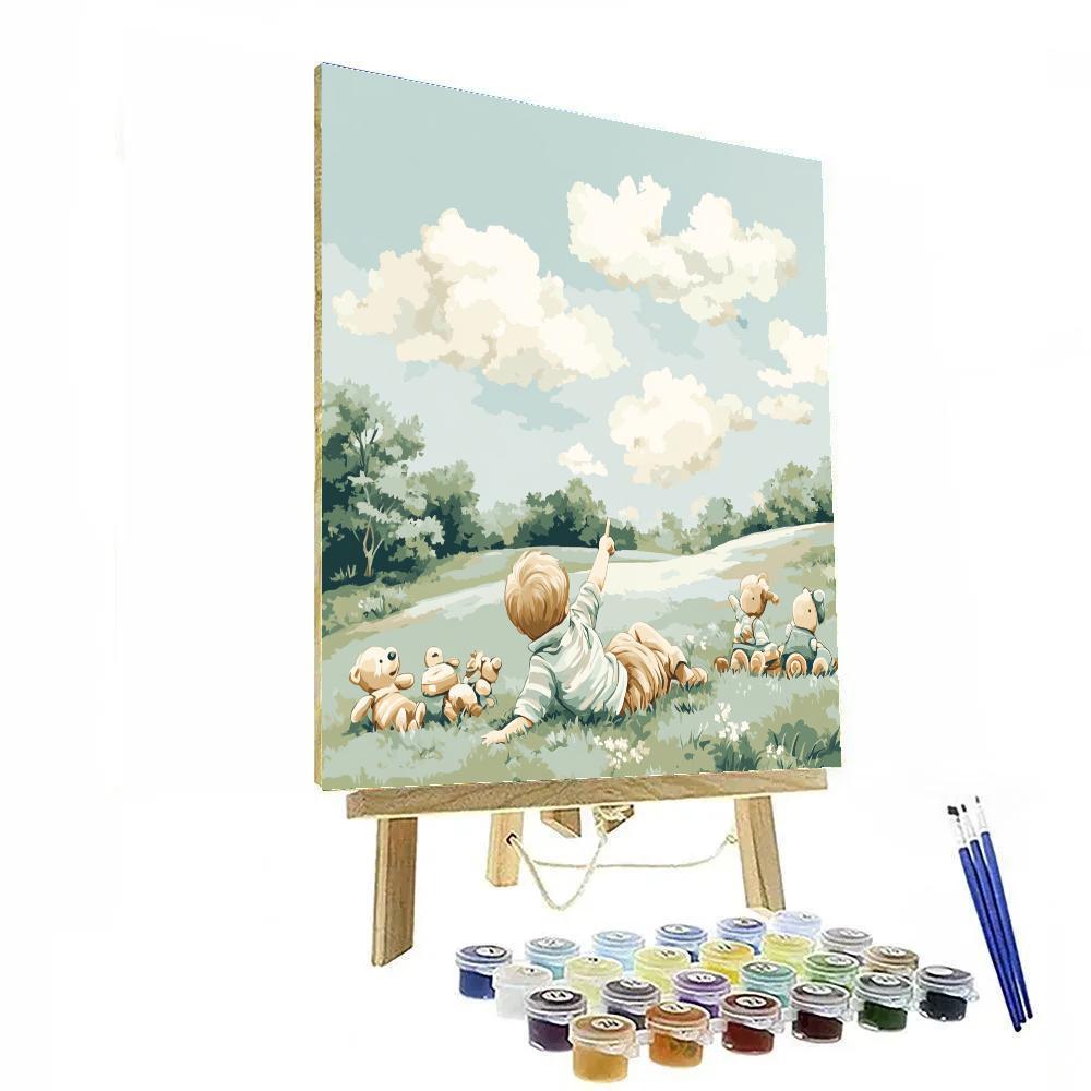 Christopher Robin Cloud Watch Disney Inspired Paint by numbers art
