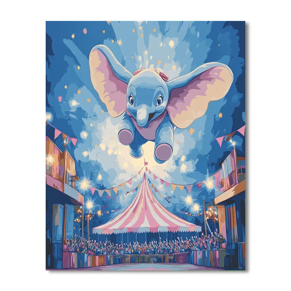 Dumbo Circus Flight Disney Inspired DIY paint by numbers