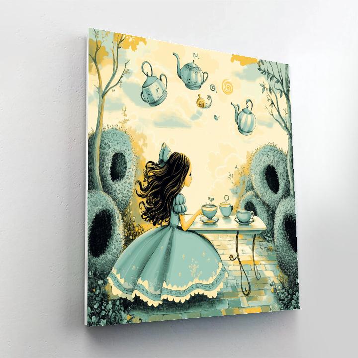 Alice Wonderland Tea Time Disney Inspired painting number kit