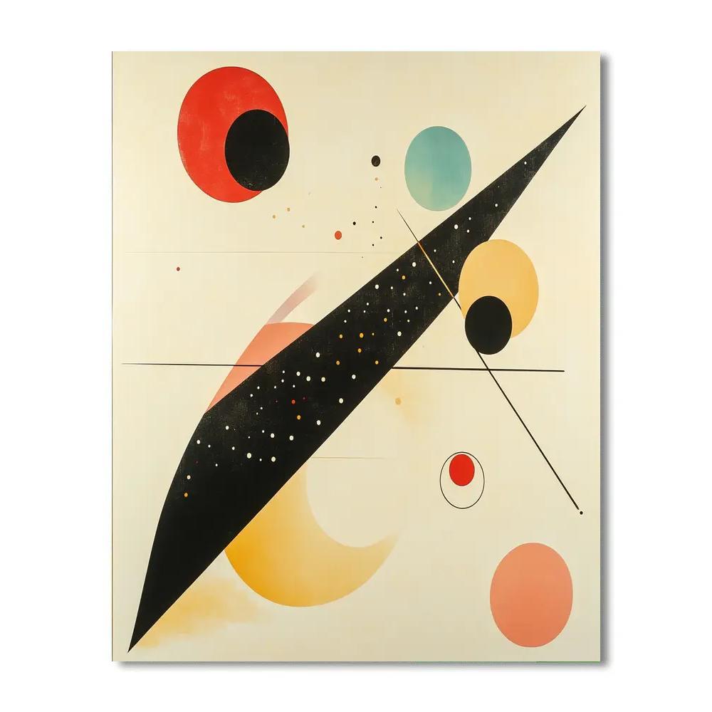 Wassily Kandinsky Inspired Orbiting Forms Numbered painting kits