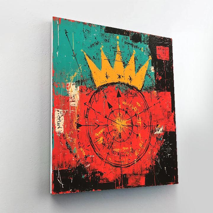 Jean Michel Basquiat Inspired Neon Cosmos Map DIY paint by numbers