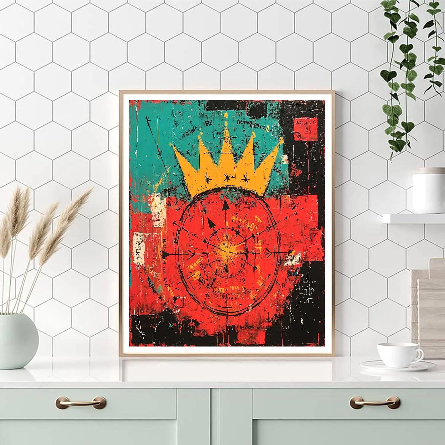Jean Michel Basquiat Inspired Neon Cosmos Map DIY paint by numbers