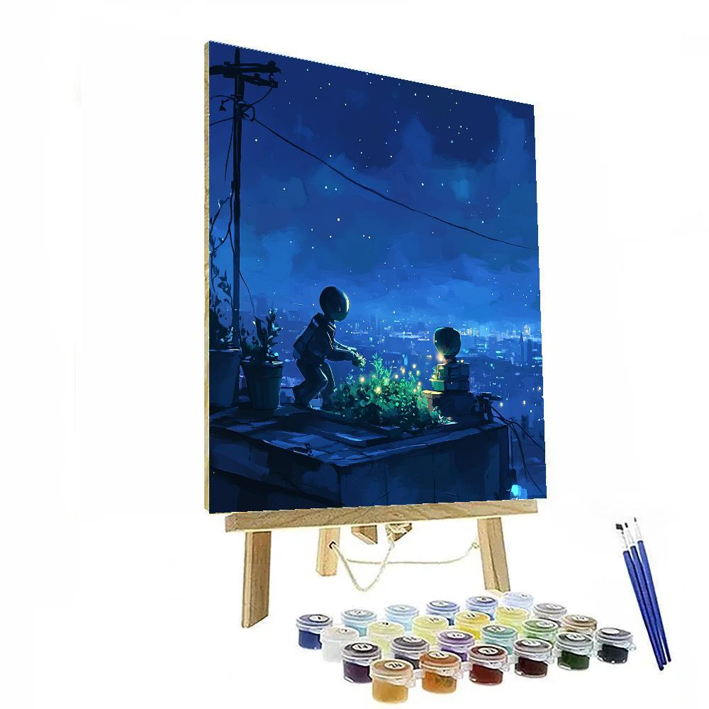 WALL E And Eve Star Garden Disney Inspired painting number kit