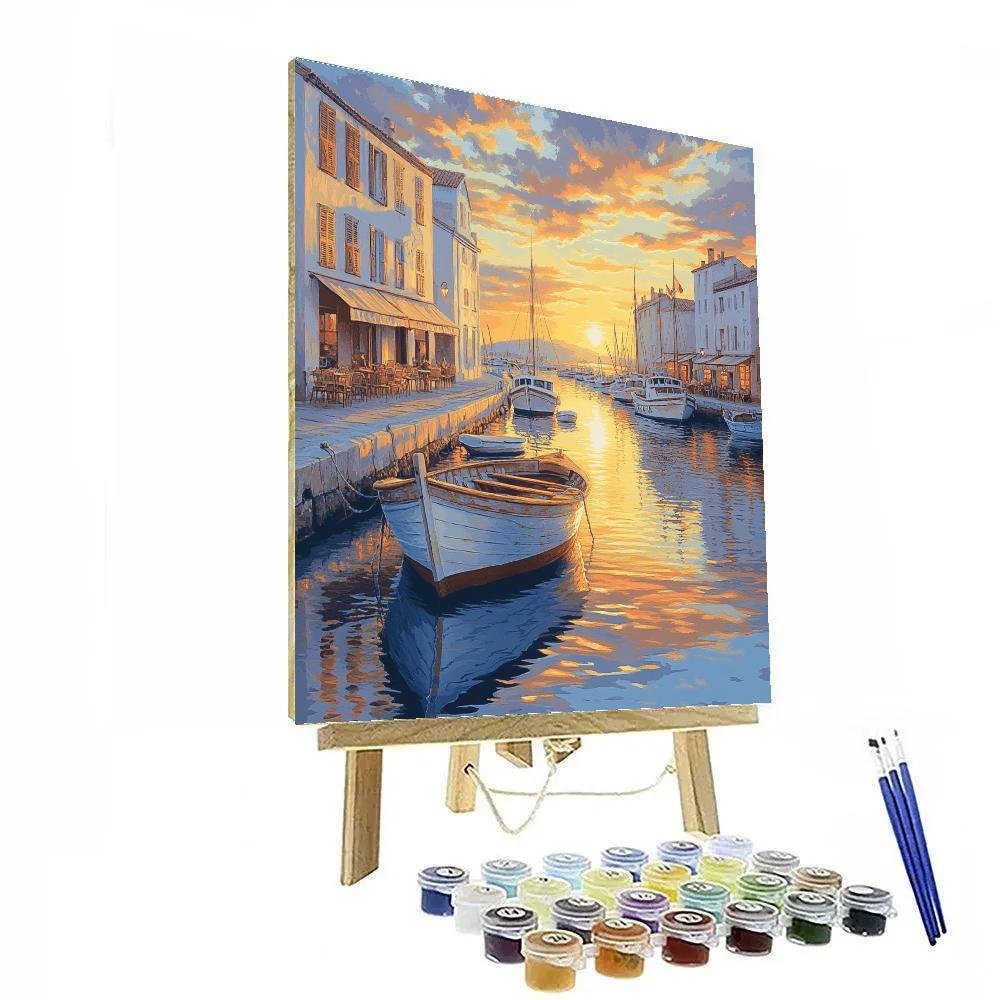 Old Port Quayside With Fishing Boats In Marseille France Paint by numbers kits