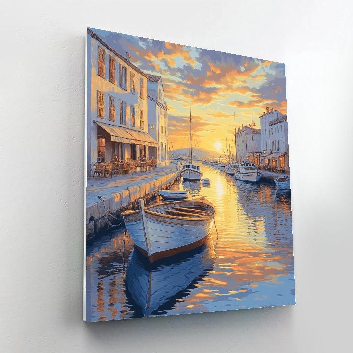 Old Port Quayside With Fishing Boats In Marseille France Paint by numbers kits