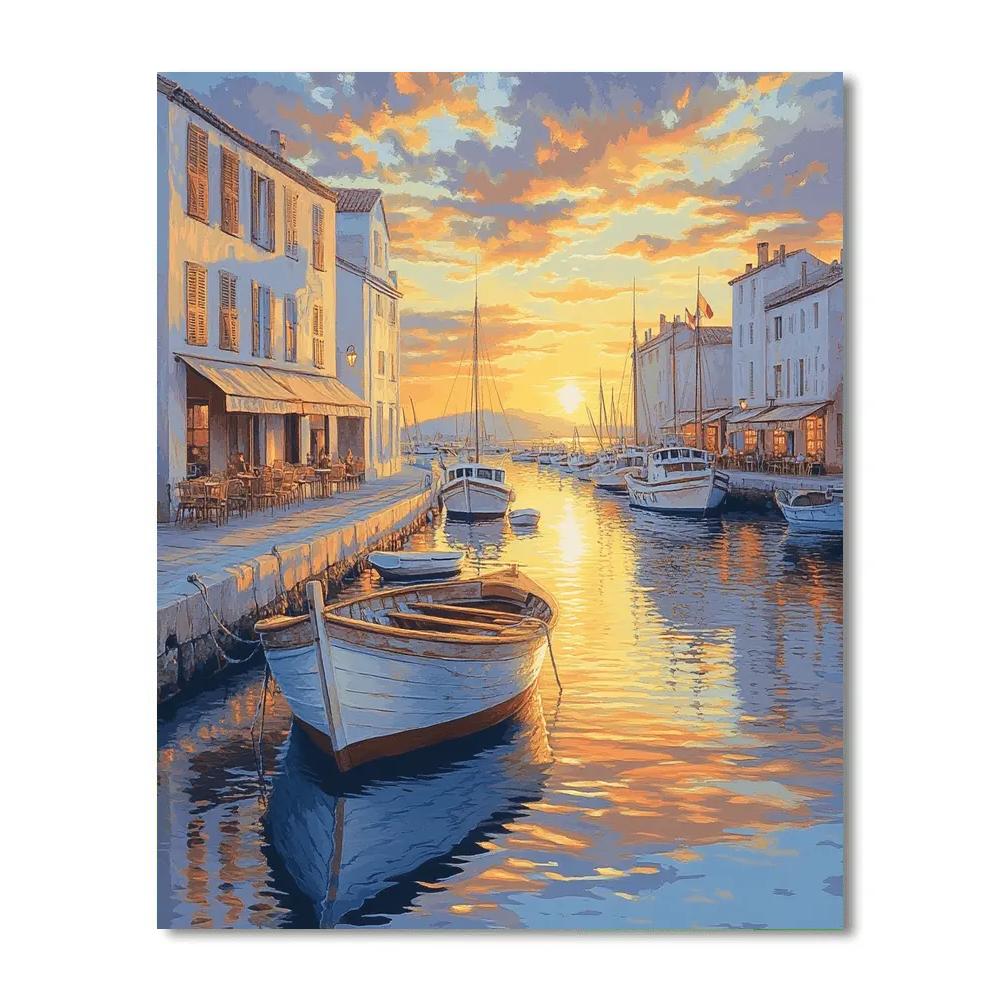 Old Port Quayside With Fishing Boats In Marseille France Paint by numbers kits