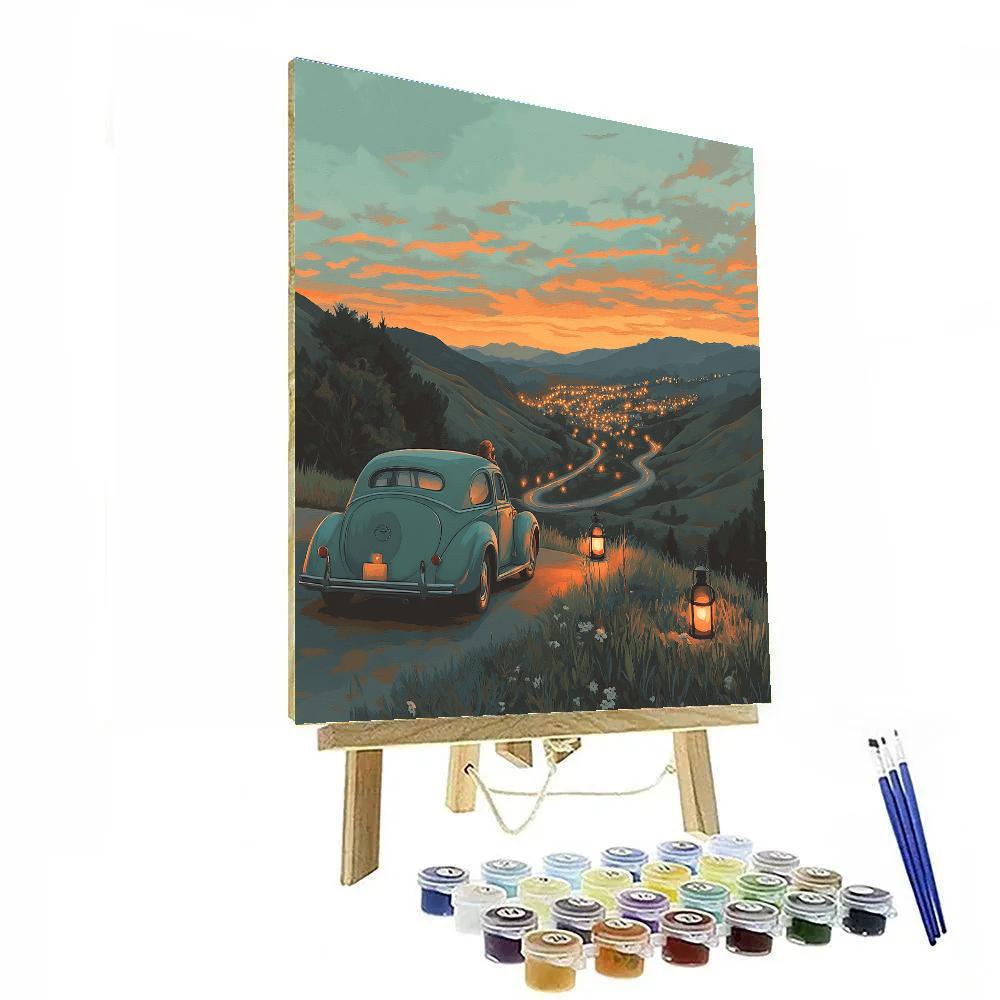 Sally Cozy Drive Disney Inspired Paint by numbers kits