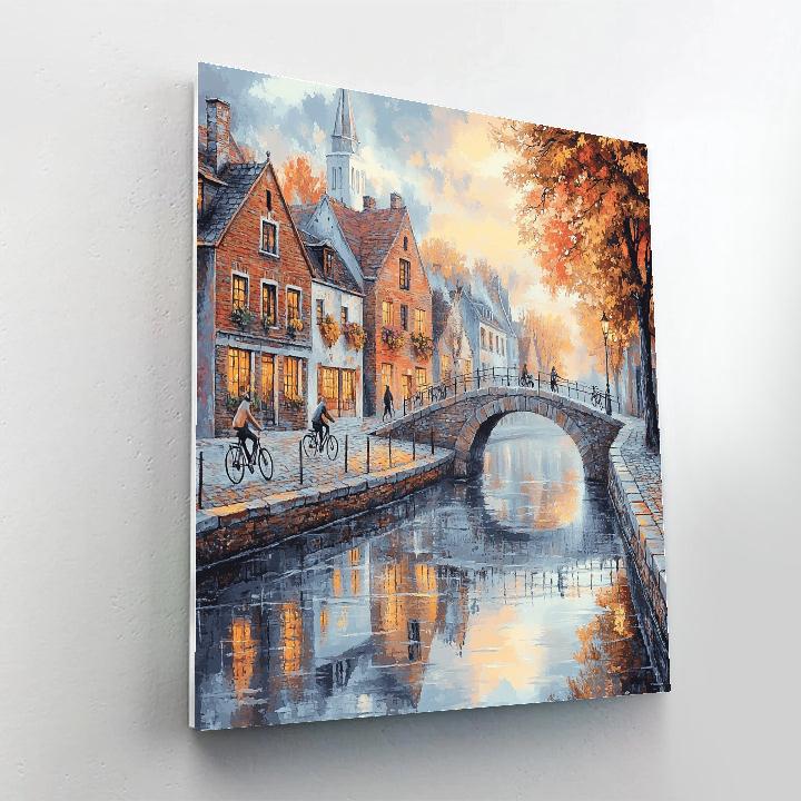Morning Light Over The Canals Of Bruges Belgium Paint by numbers kits