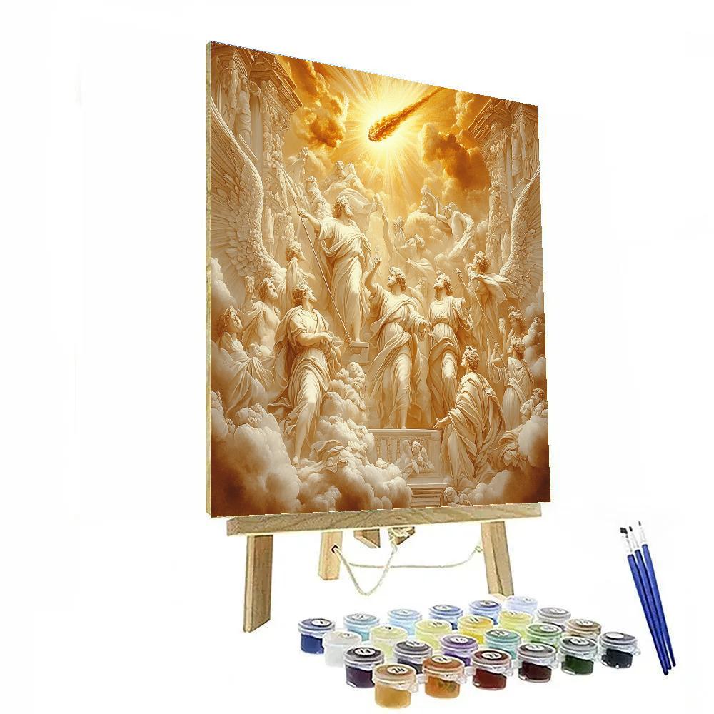Nicolas Poussin Inspired Myth Of The Comet paint by numbers