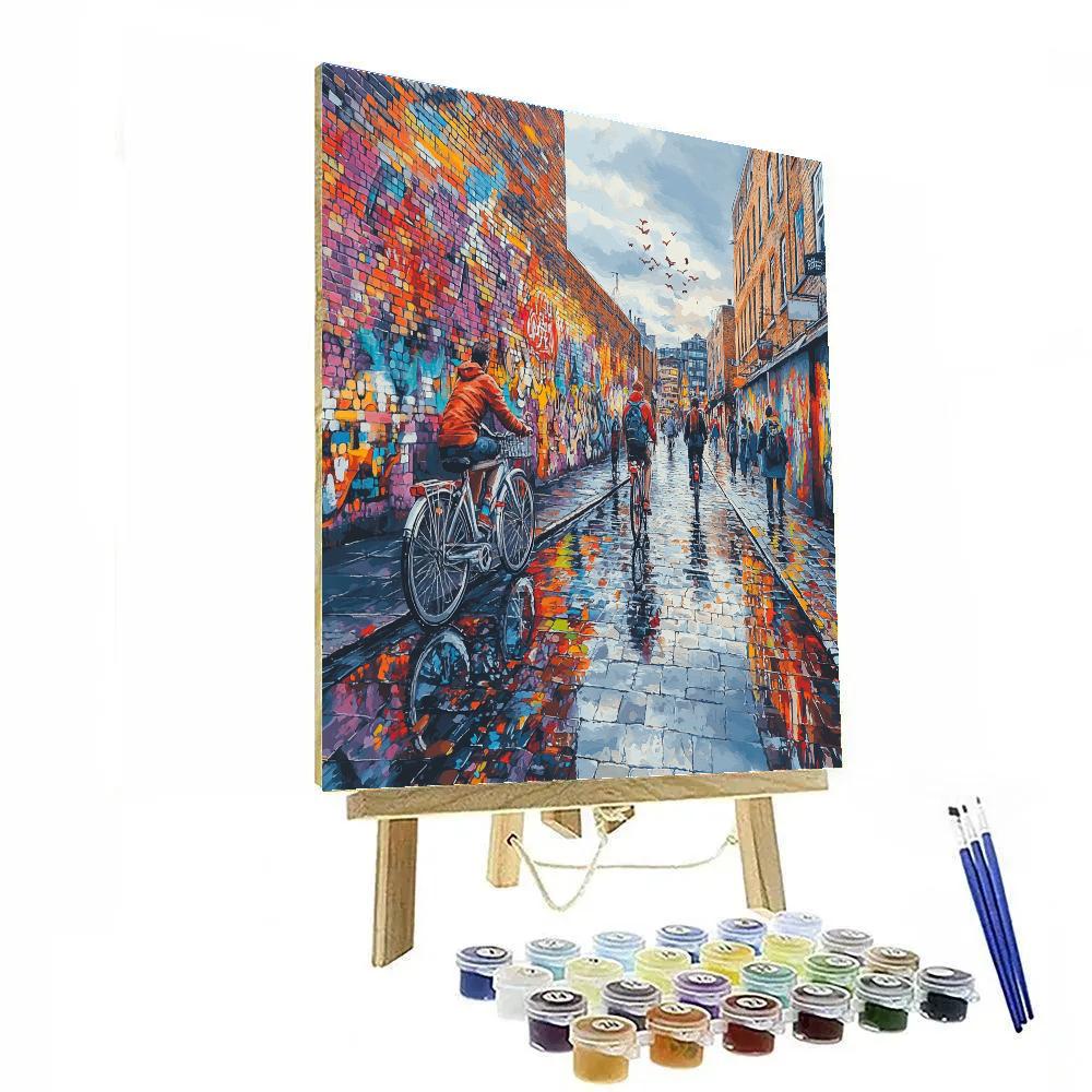 Vivid Street Art In Shoreditch London United Kingdom Numbered painting kits