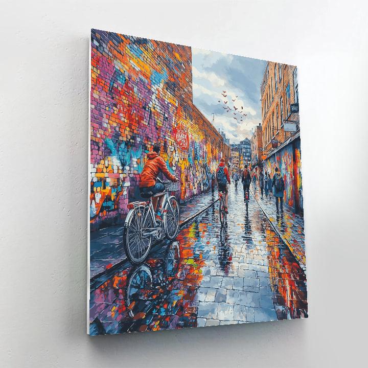 Vivid Street Art In Shoreditch London United Kingdom Numbered painting kits