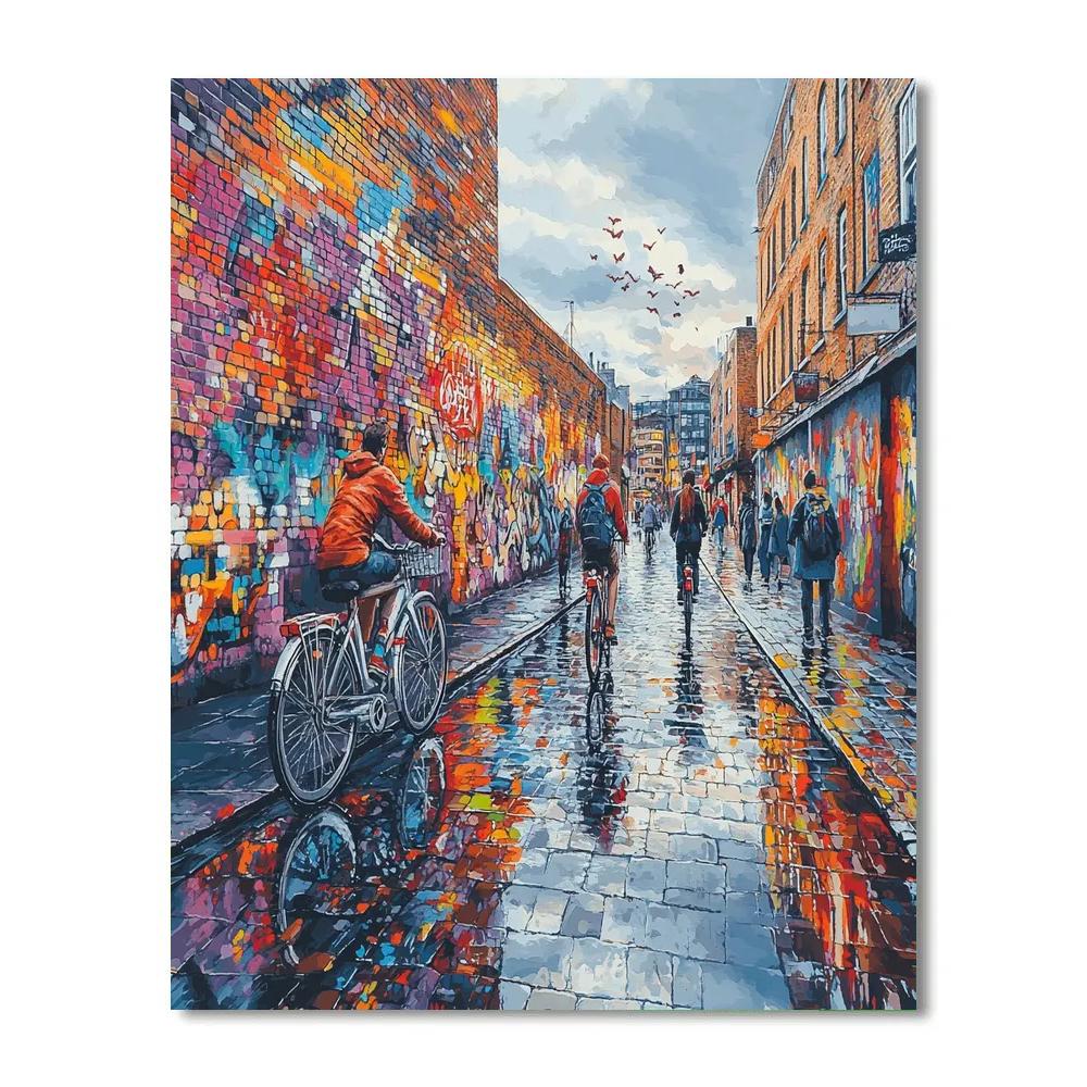 Vivid Street Art In Shoreditch London United Kingdom Numbered painting kits
