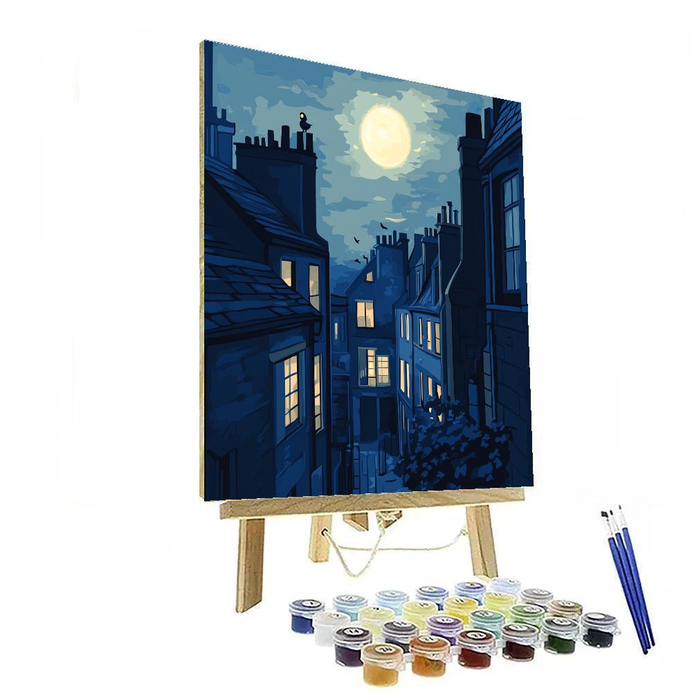 Oliver Rooftop Moonlight Disney Inspired Numbered painting kits