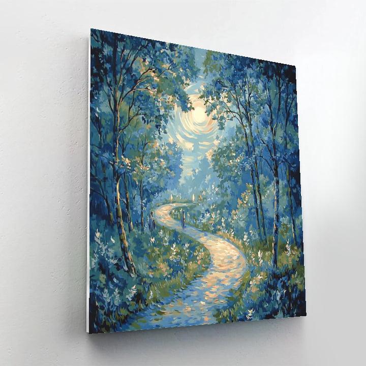 Thomas Gainsborough Inspired Woodland Moonpath Numbered painting kits