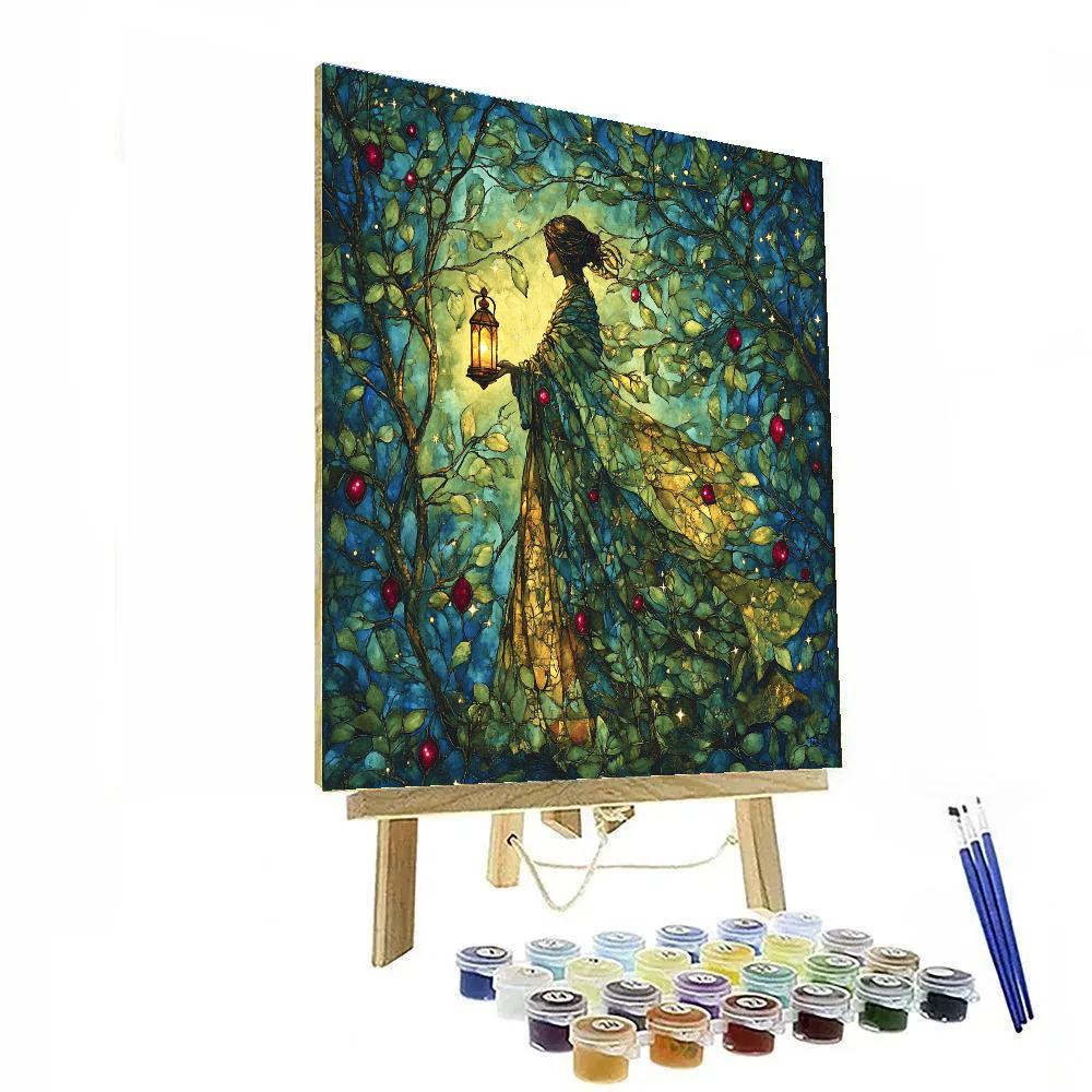 William Holman Hunt Inspired Pilgrim Of The Night Sky paint by number