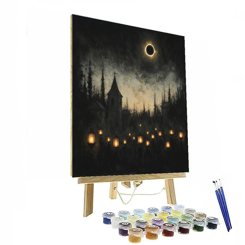 Goya Inspired Lanterns And Eclipse Numbered painting kits