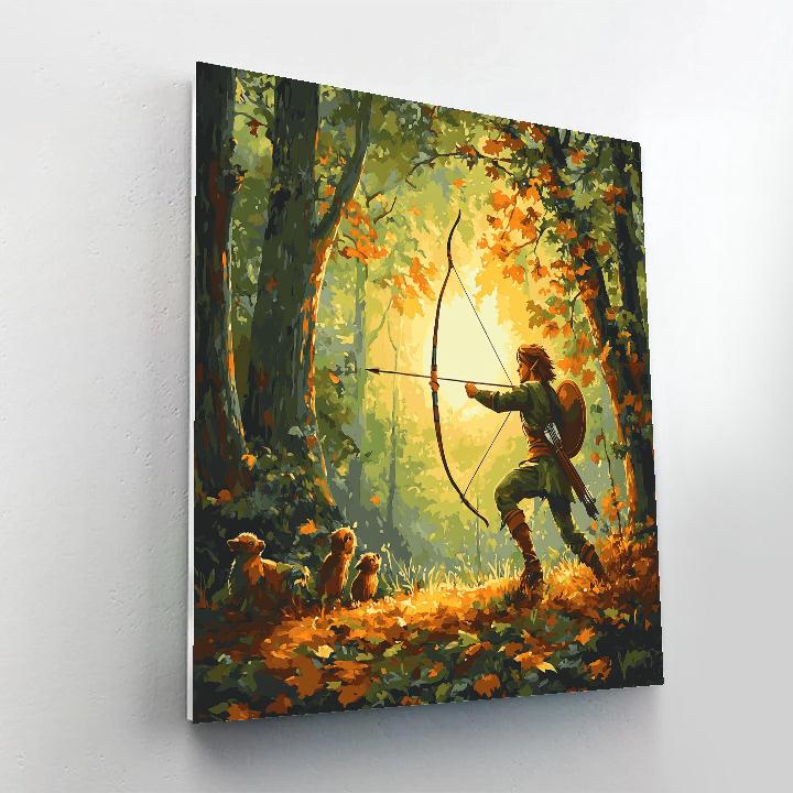 Robin Hood Forest Bow Disney Inspired paint by color