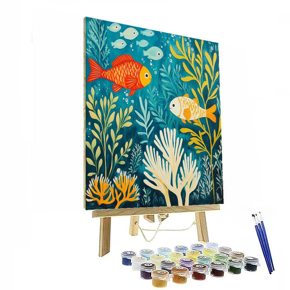 Henri Matisse Inspired Cutout Ocean Garden Paint by numbers art
