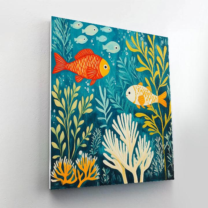 Henri Matisse Inspired Cutout Ocean Garden Paint by numbers art