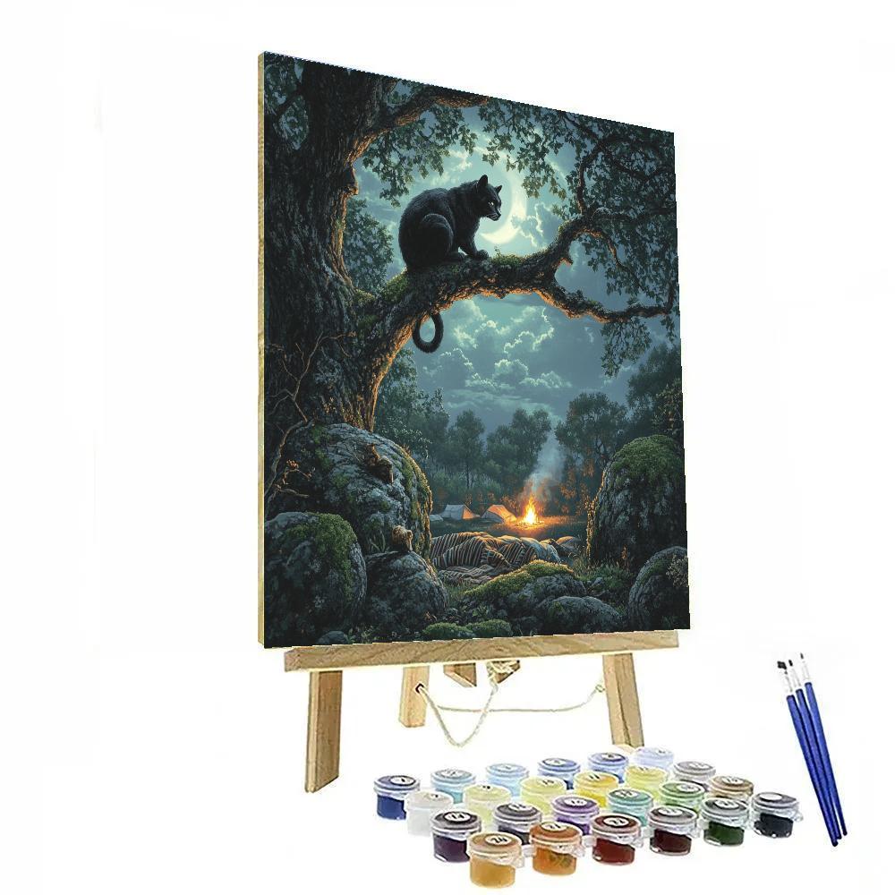 Bagheera Quiet Watch Disney Inspired Painting by numbers kit