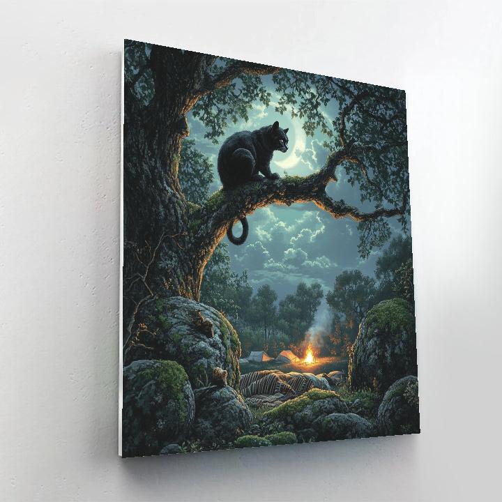 Bagheera Quiet Watch Disney Inspired Painting by numbers kit