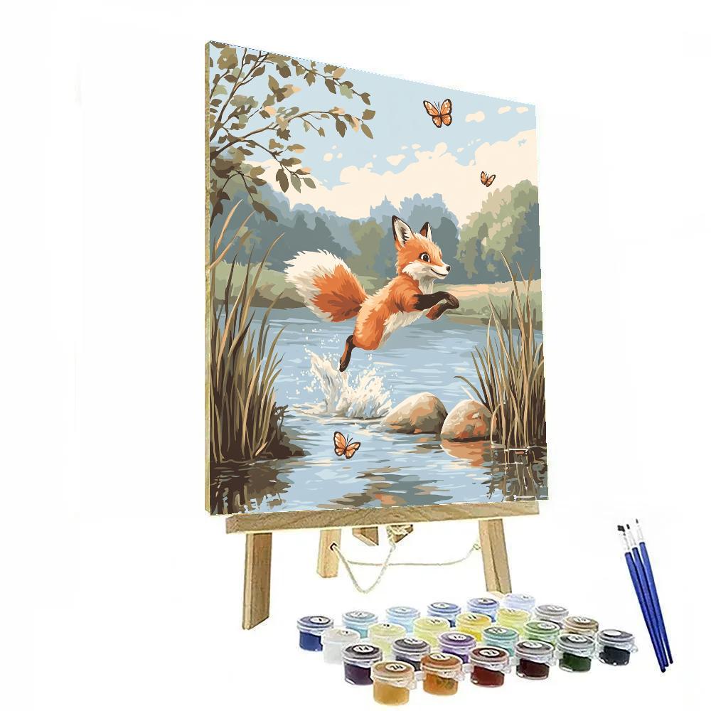 Tod Riverbank Friendship Disney Inspired painting number kit