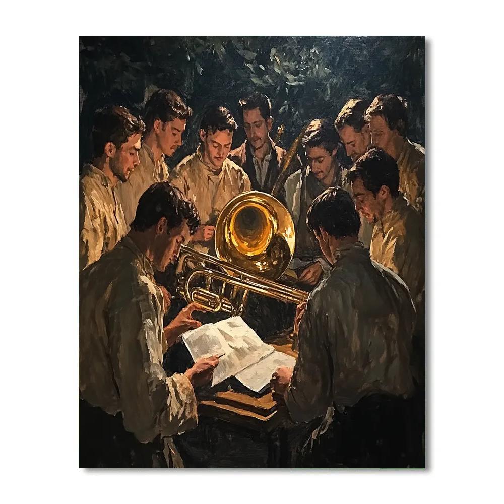 Rembrandt Inspired Night Watch Of Astronomers Paint by numbers kits