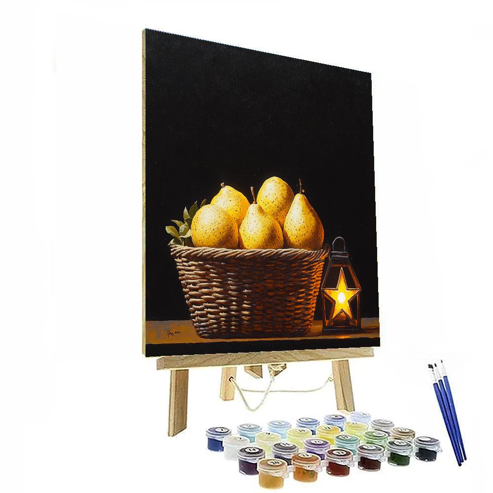 Caravaggio Inspired Basket With Star Fruit paint by color