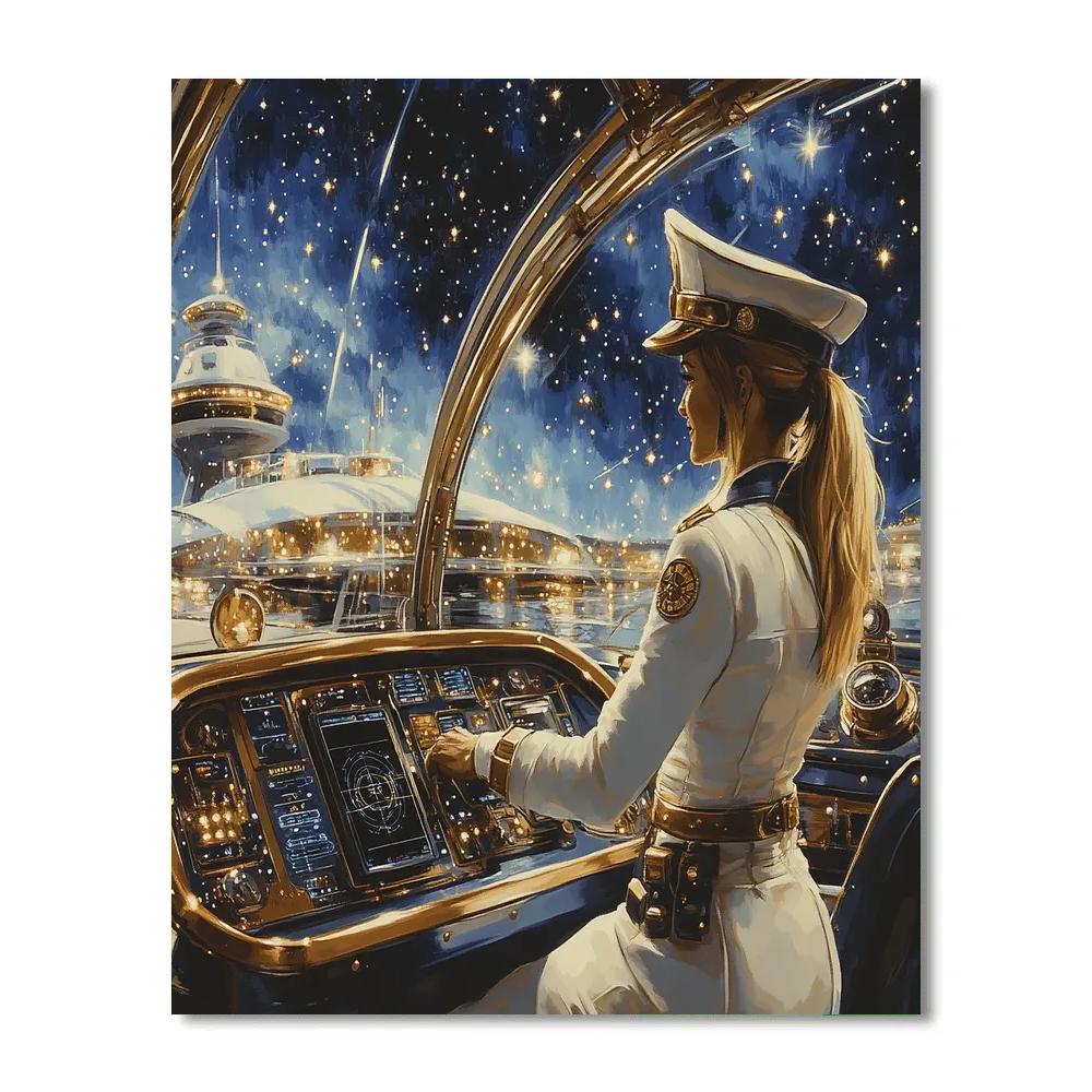 Captain Amelia Starhelm Disney Inspired paint by numbers