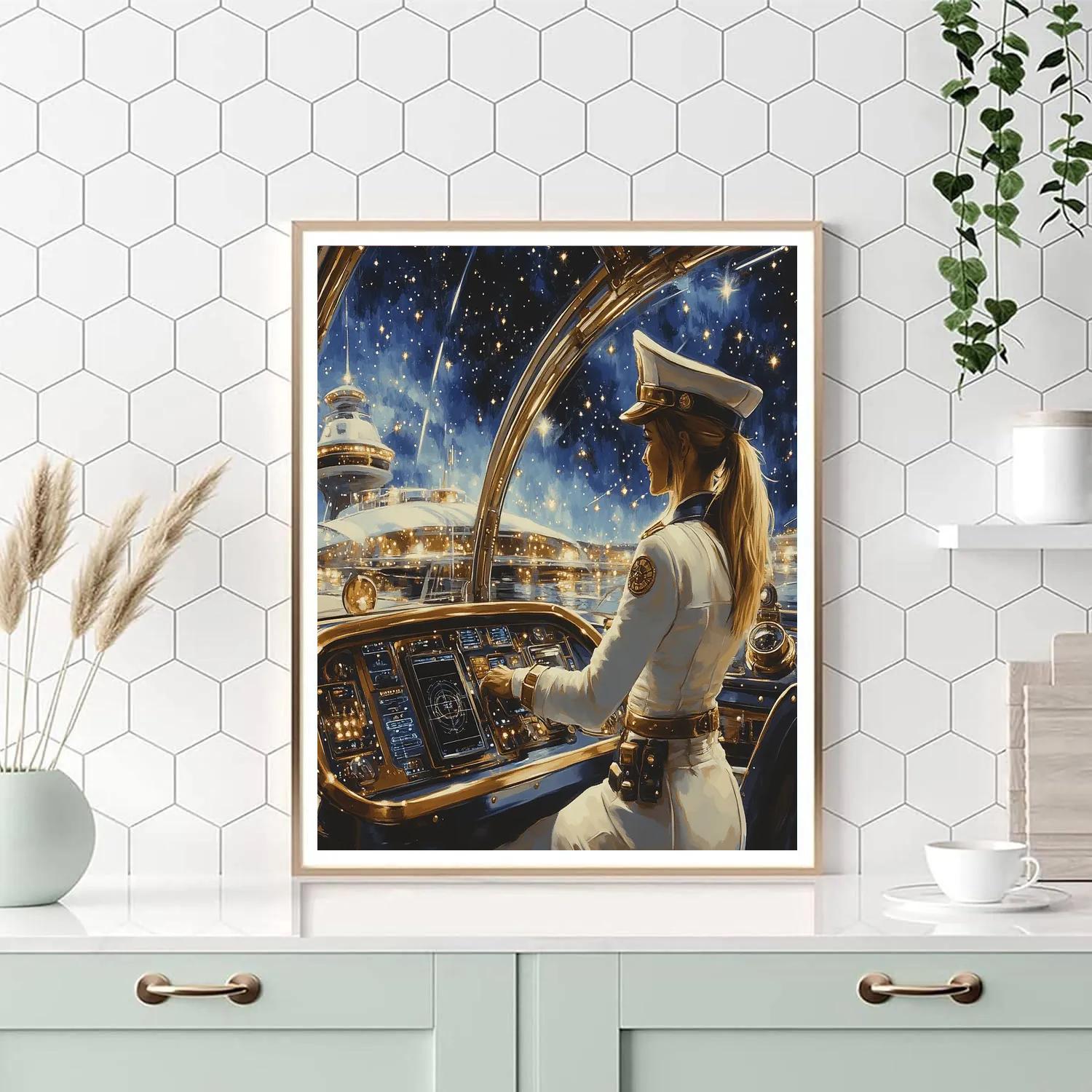 Captain Amelia Starhelm Disney Inspired paint by numbers