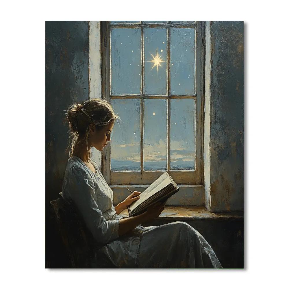 Vermeer Inspired Letter Under Morning Star paint by color