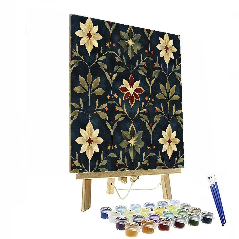 William Morris Inspired Stellar Tapestry DIY paint by numbers