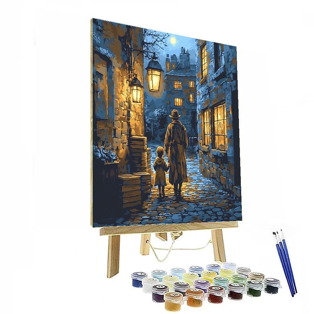 Fagin Alley Lanterns Disney Inspired Number painting