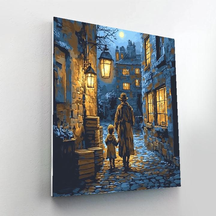 Fagin Alley Lanterns Disney Inspired Number painting