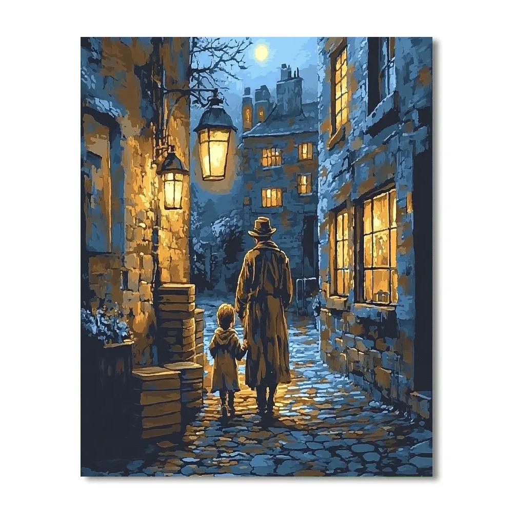 Fagin Alley Lanterns Disney Inspired Number painting