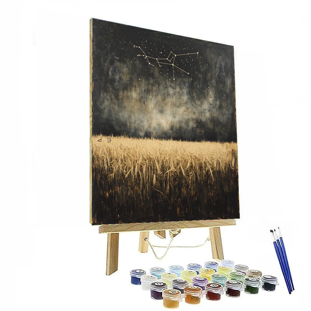 Anselm Kiefer Inspired Cosmic Wheatfield Paint by numbers art