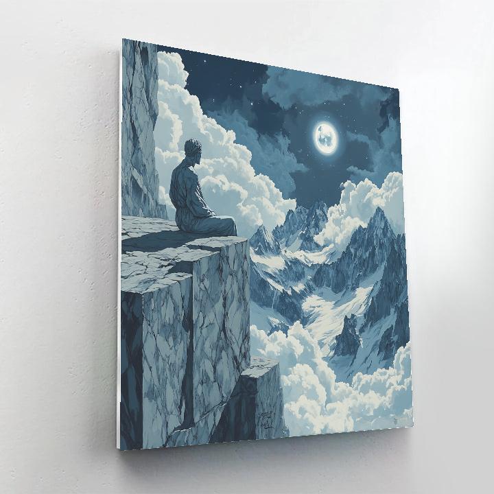 Michelangelo Inspired Hero And Mountain paint by number