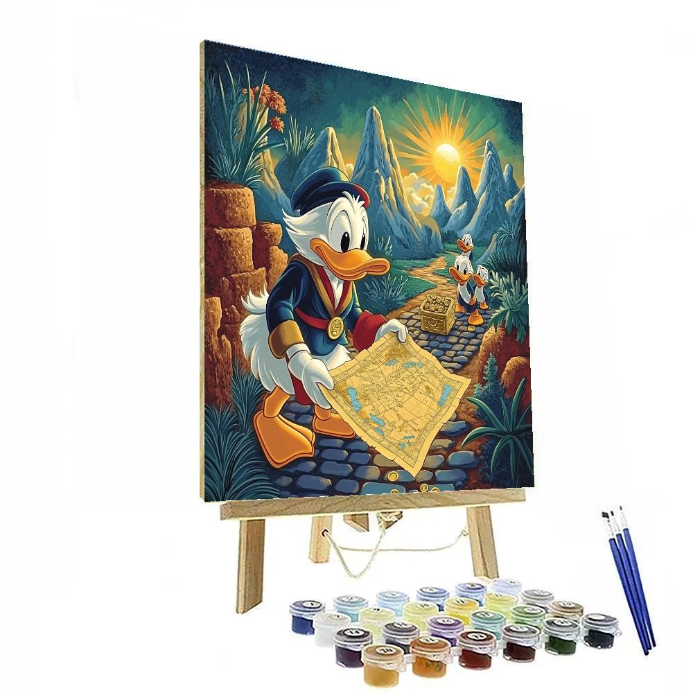 Scrooge McDuck Treasure Trail Disney Inspired painting number kit