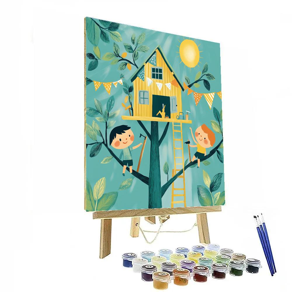 Huey Dewey And Louie Treehouse Adventure Disney Inspired paint by number