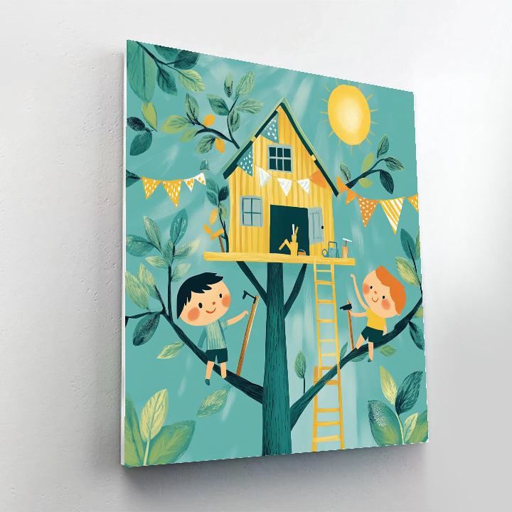 Huey Dewey And Louie Treehouse Adventure Disney Inspired paint by number