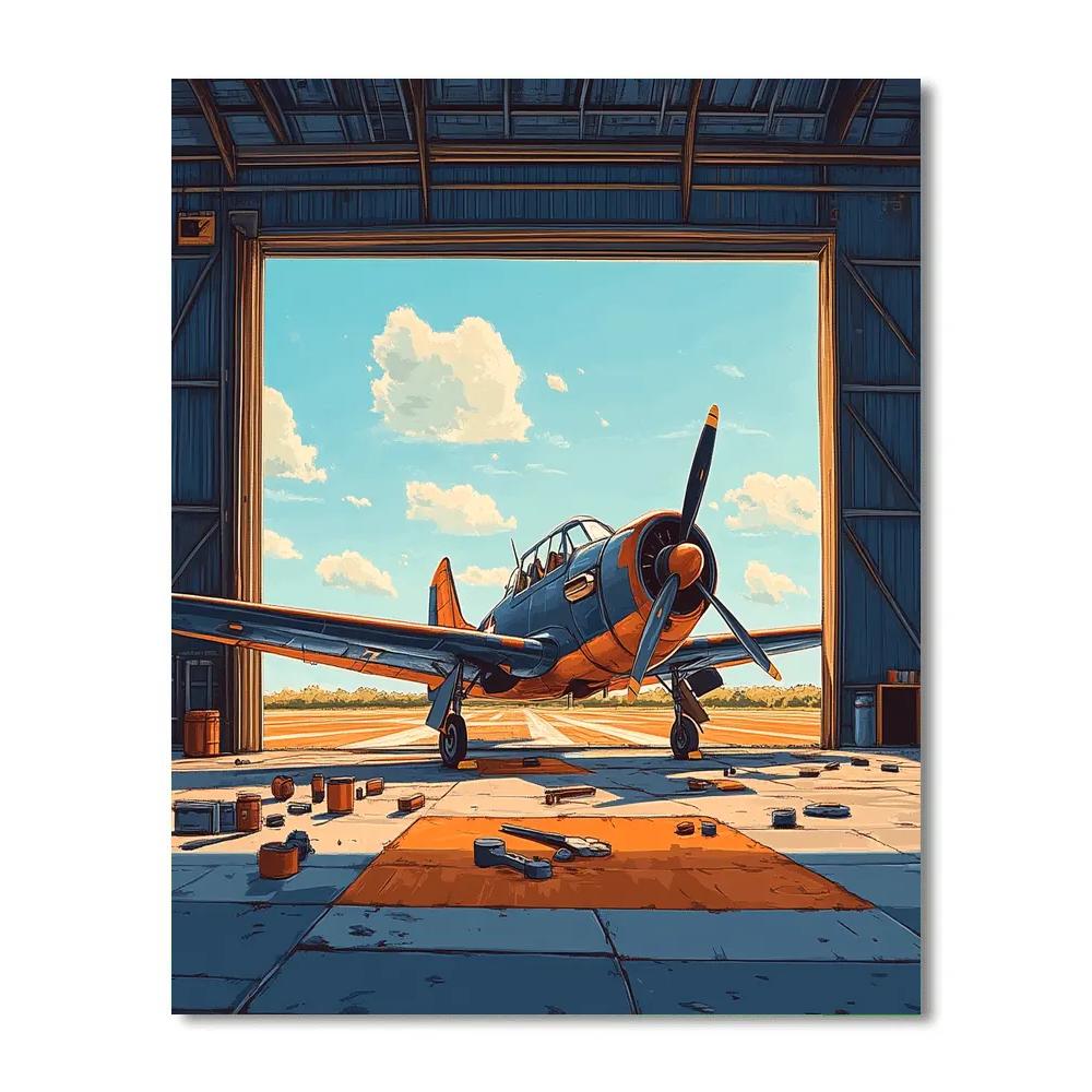 Launchpad McQuack Hangar Fix Disney Inspired Paint by numbers art