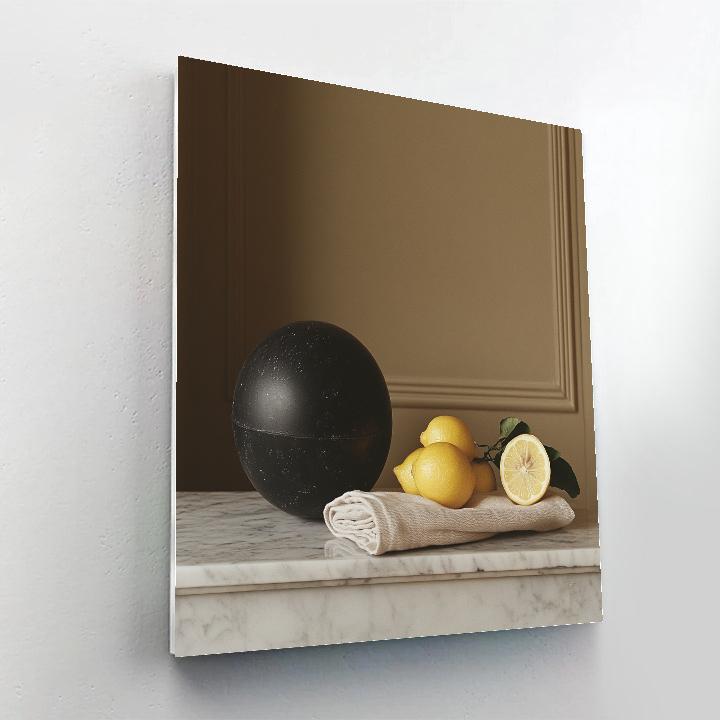 Zurbaran Inspired Still Life With Citrus And Sphere Paint by numbers kits