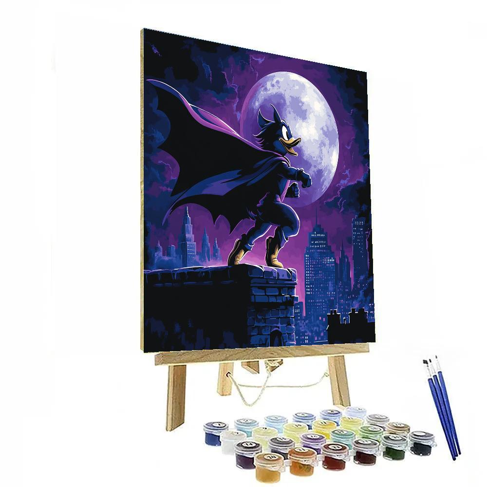 Darkwing Duck Rooftop Strike Pose Disney Inspired paint by numbers