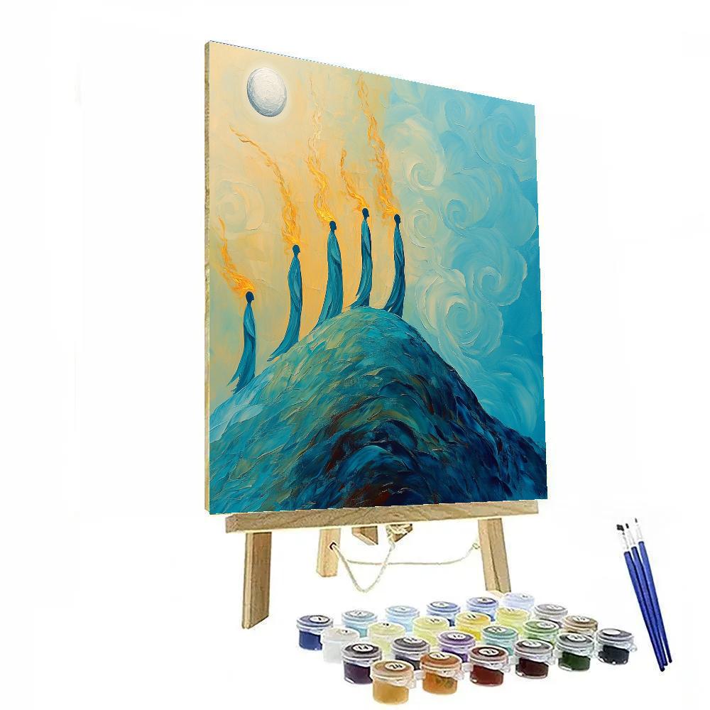 El Greco Inspired Pilgrims Of The Moon Numbered painting kits