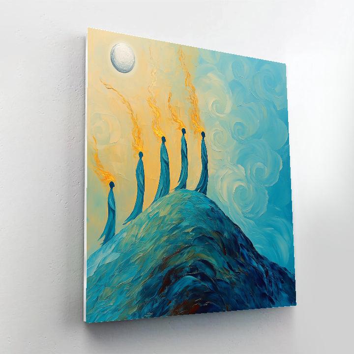 El Greco Inspired Pilgrims Of The Moon Numbered painting kits