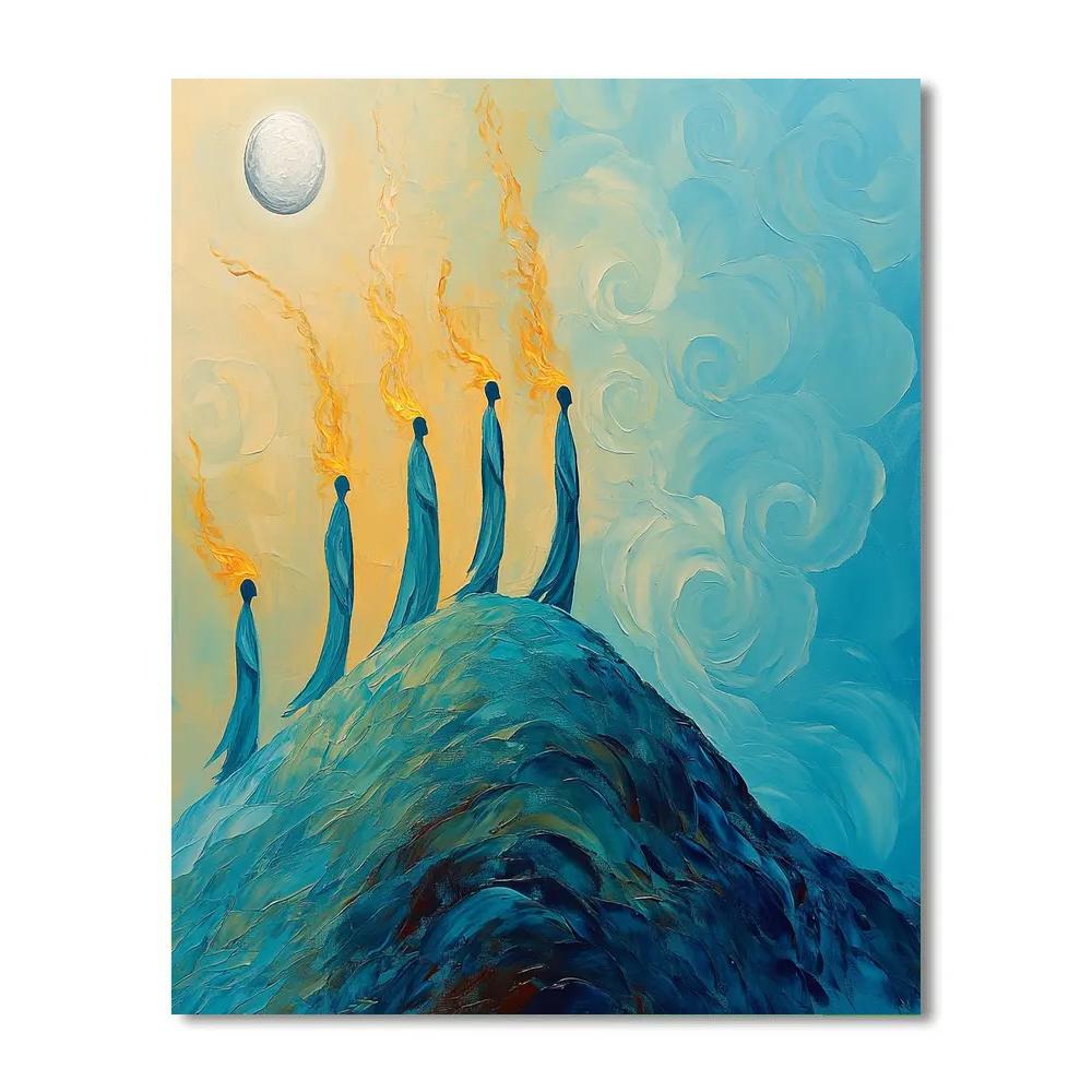 El Greco Inspired Pilgrims Of The Moon Numbered painting kits