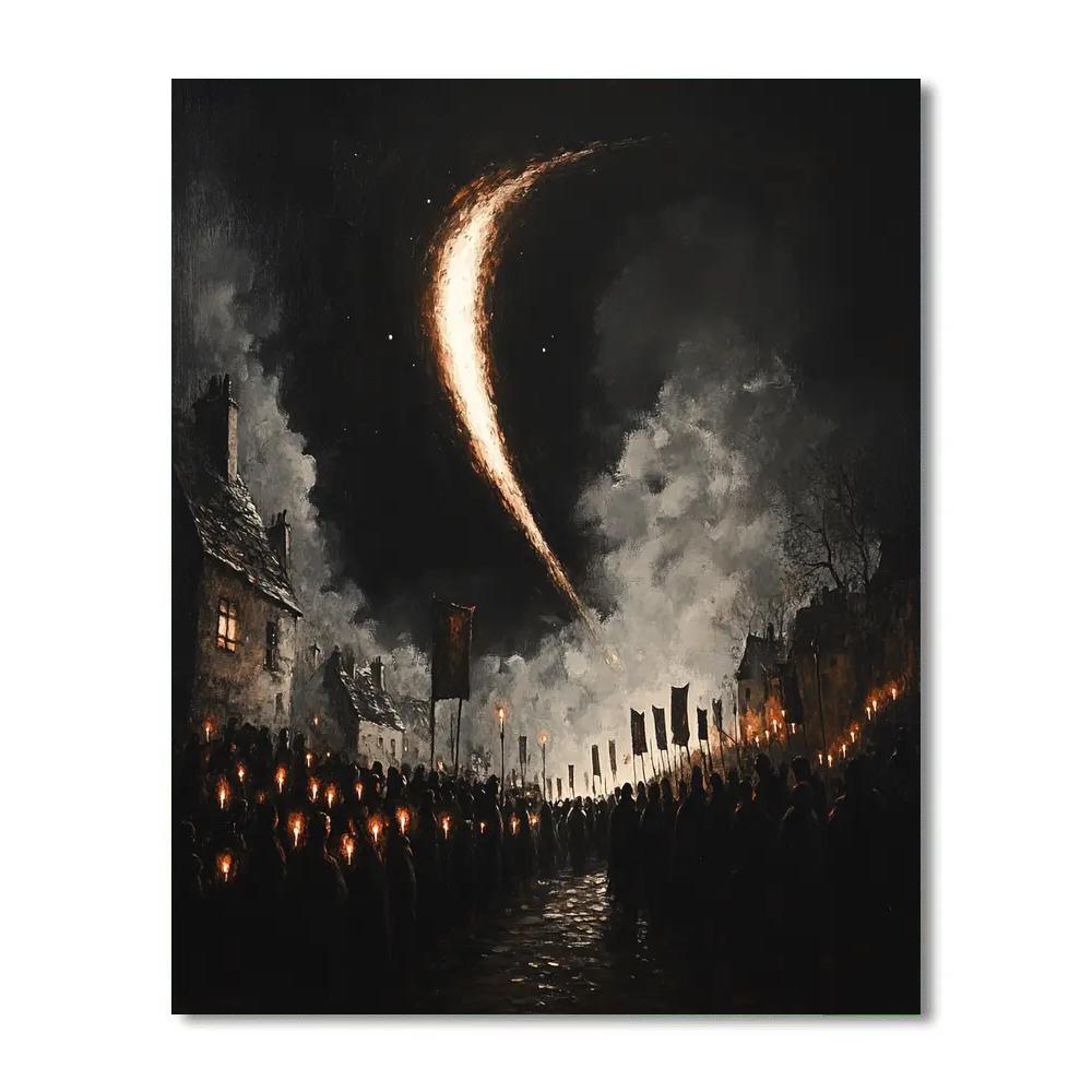 Goya Inspired Procession Under Comet Paint by numbers kits