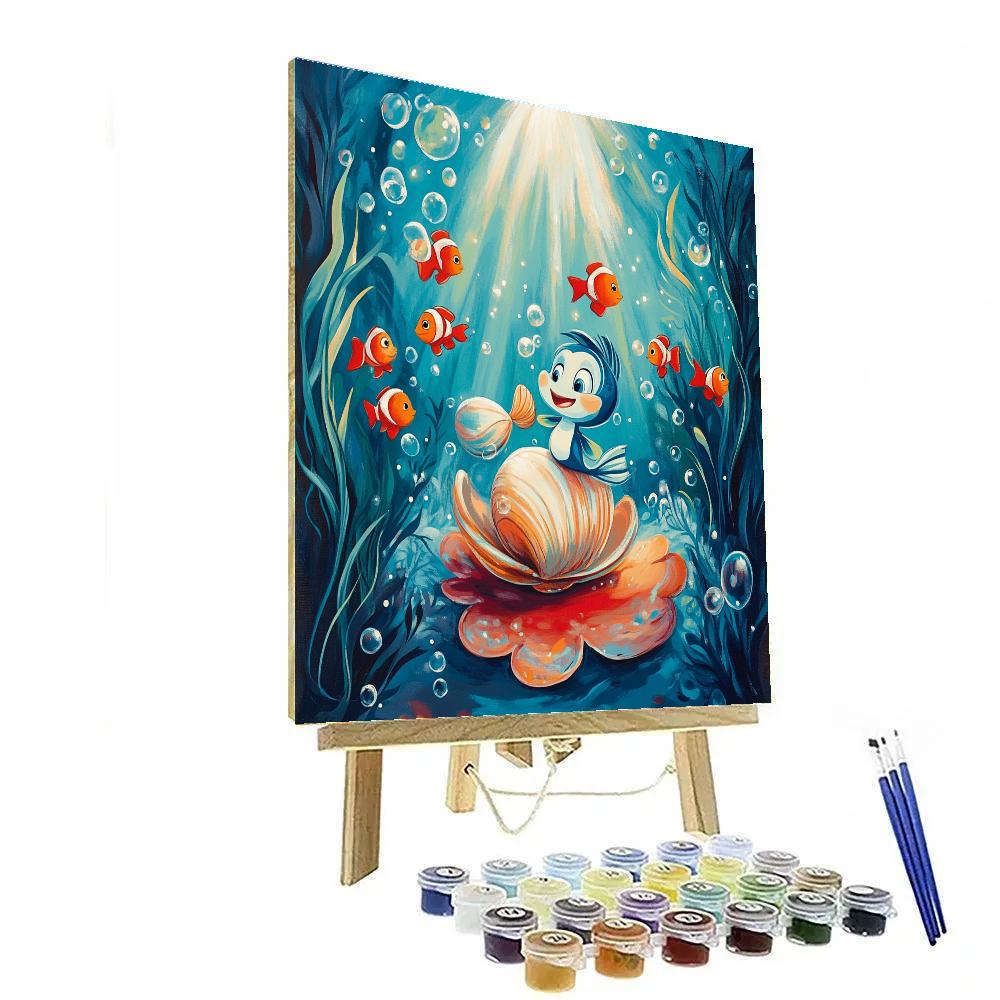 Sebastian Rhythm By The Reef Disney Inspired Number painting