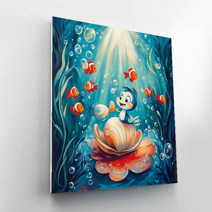Sebastian Rhythm By The Reef Disney Inspired Number painting