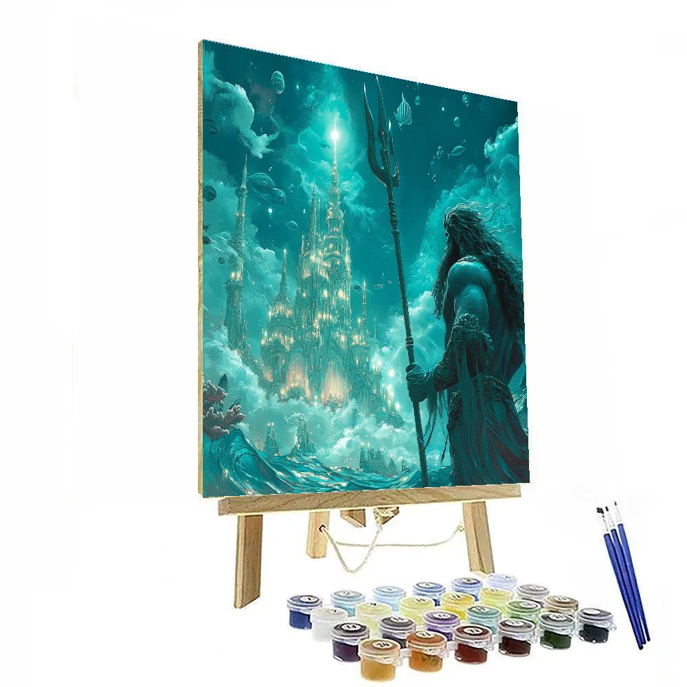 King Triton Ocean Domain Disney Inspired Numbered painting kits